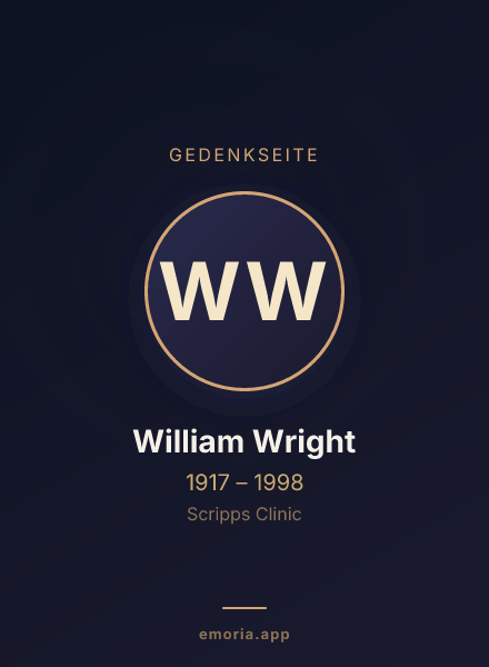 Gedenkportrait von William Wright