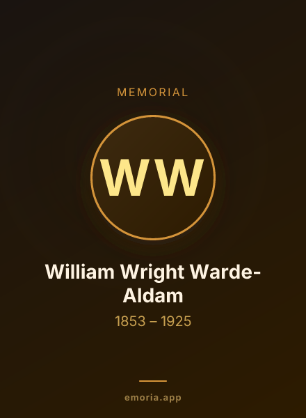 Memorial portrait of William Wright Warde-Aldam