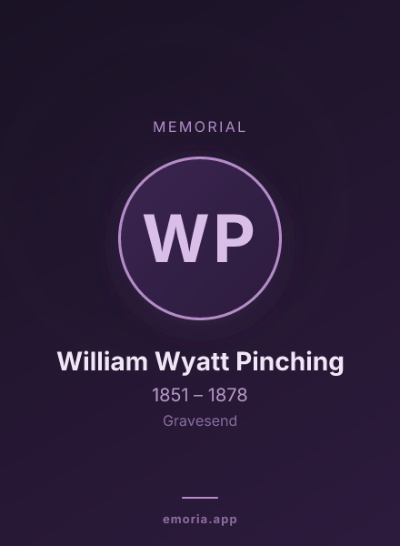 Memorial portrait of William Wyatt Pinching