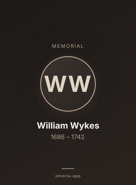 Memorial portrait of William Wykes