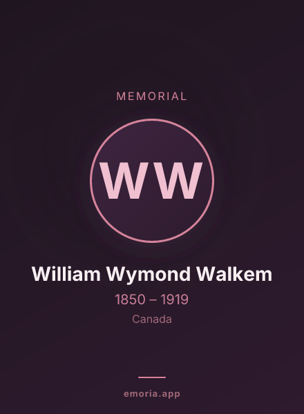 Memorial portrait of William Wymond Walkem