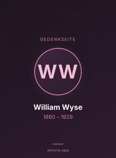 Gedenkportrait von William Wyse