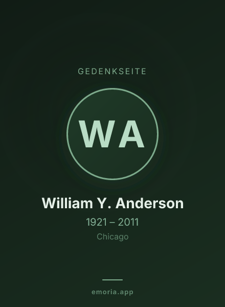 Gedenkportrait von William Y. Anderson