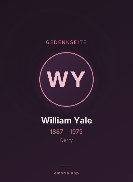 Gedenkportrait von William Yale