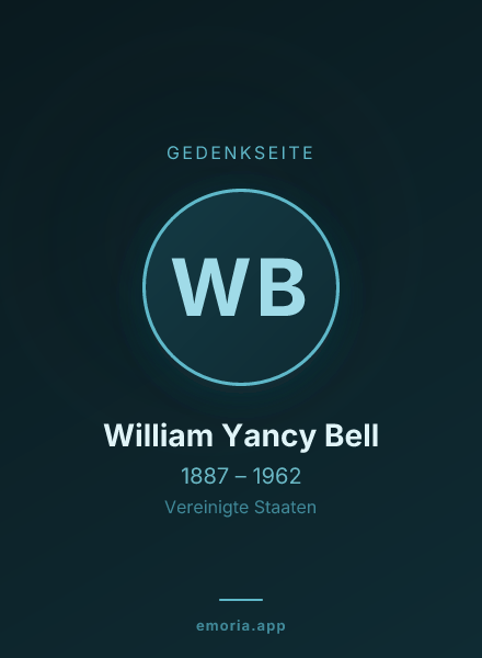 Gedenkportrait von William Yancy Bell
