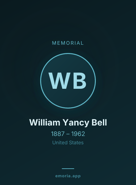 Memorial portrait of William Yancy Bell