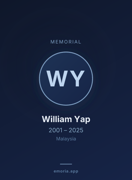 Memorial portrait of William Yap