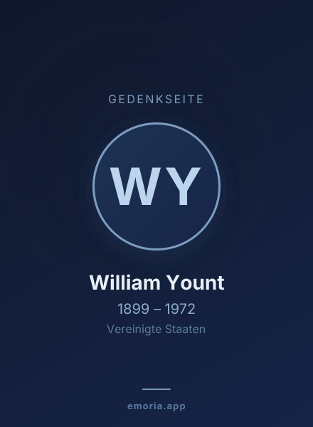 Gedenkportrait von William Yount
