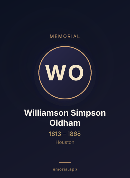 Memorial portrait of Williamson Simpson Oldham