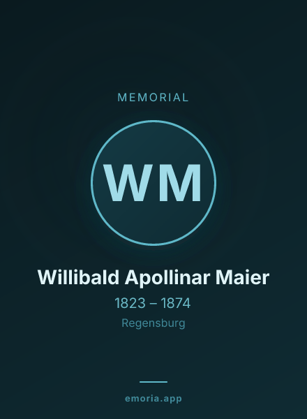 Memorial portrait of Willibald Apollinar Maier