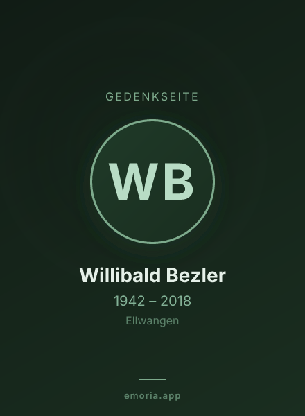 Gedenkportrait von Willibald Bezler