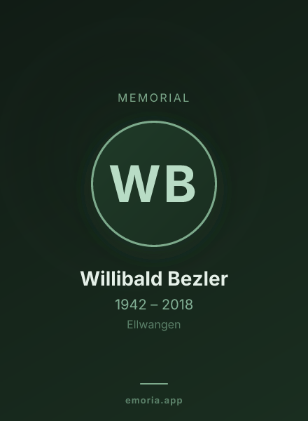 Memorial portrait of Willibald Bezler