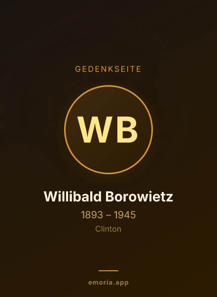 Gedenkportrait von Willibald Borowietz