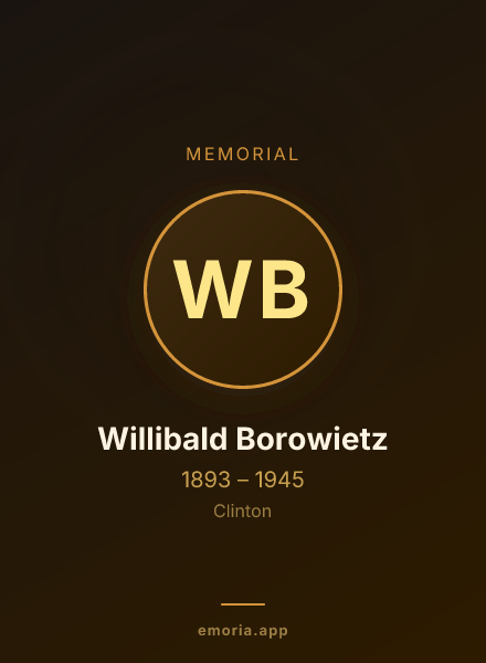 Memorial portrait of Willibald Borowietz