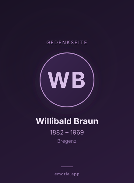 Gedenkportrait von Willibald Braun