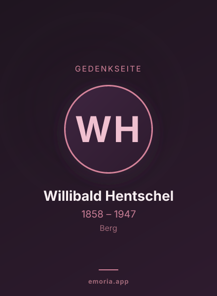 Gedenkportrait von Willibald Hentschel