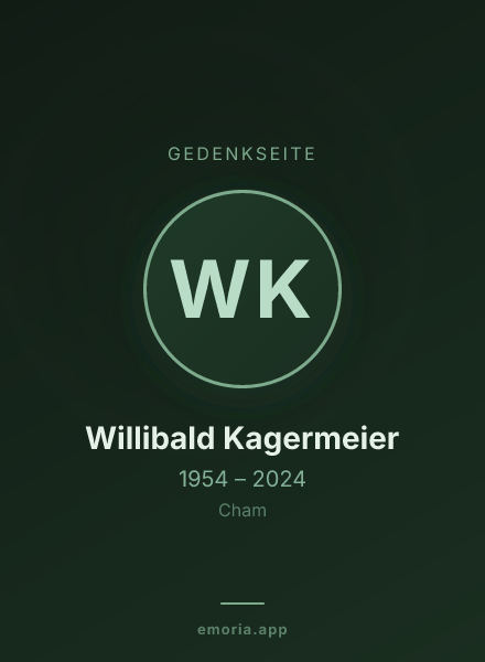 Gedenkportrait von Willibald Kagermeier