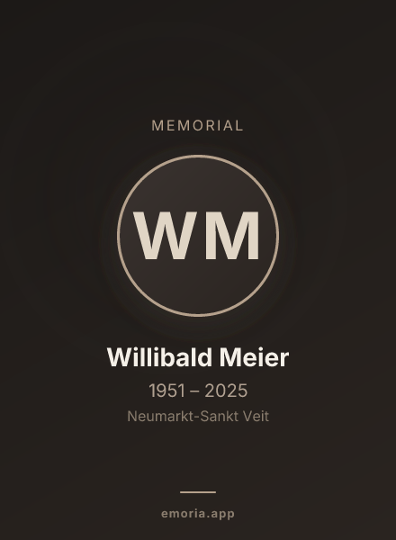 Memorial portrait of Willibald Meier