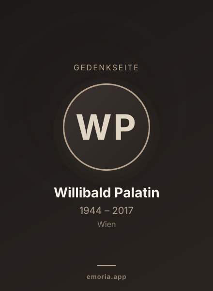 Gedenkportrait von Willibald Palatin