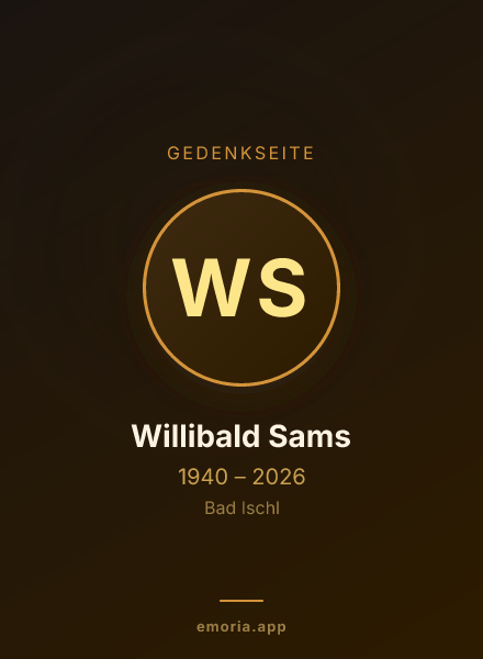 Gedenkportrait von Willibald Sams