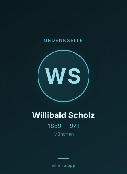 Gedenkportrait von Willibald Scholz