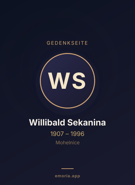 Gedenkportrait von Willibald Sekanina