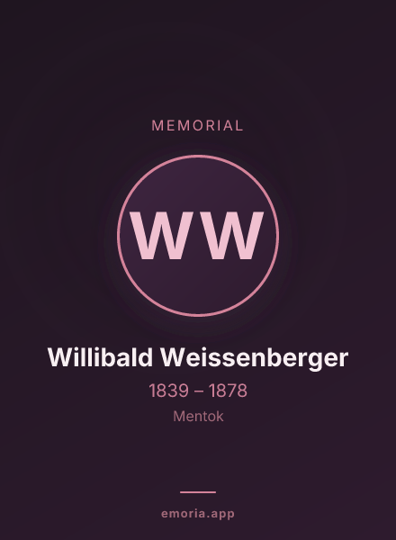 Memorial portrait of Willibald Weissenberger