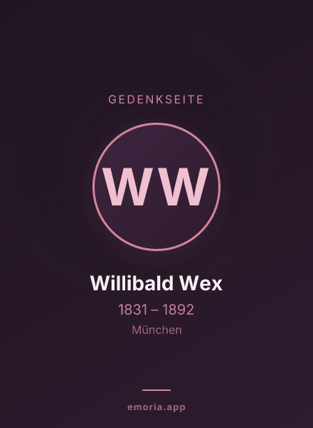 Gedenkportrait von Willibald Wex