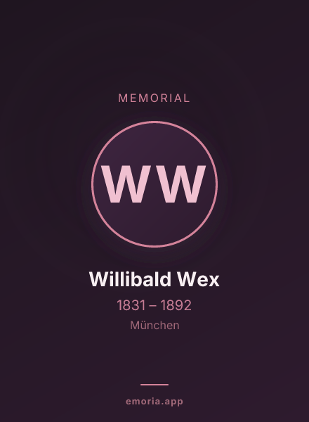 Memorial portrait of Willibald Wex