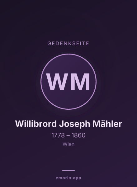 Gedenkportrait von Willibrord Joseph Mähler