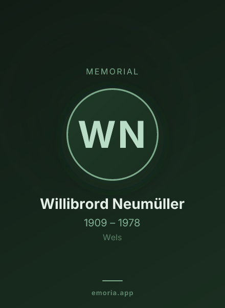 Memorial portrait of Willibrord Neumüller