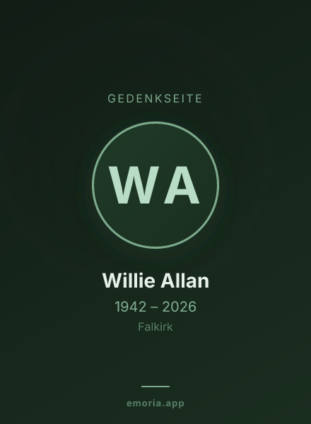 Gedenkportrait von Willie Allan