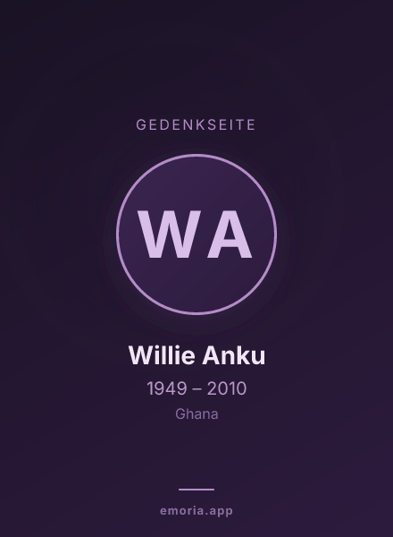 Gedenkportrait von Willie Anku
