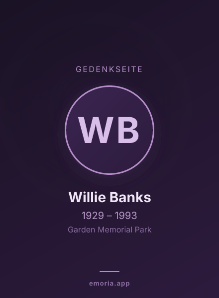 Gedenkportrait von Willie Banks