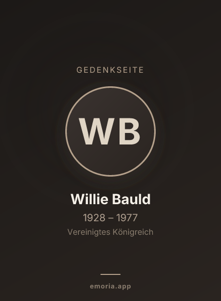 Gedenkportrait von Willie Bauld