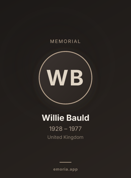 Memorial portrait of Willie Bauld