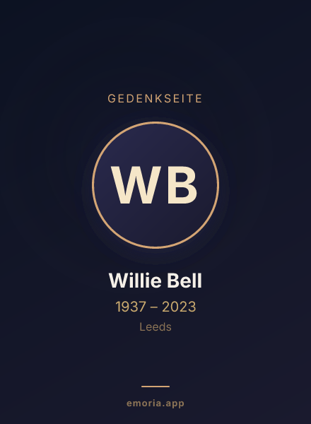 Gedenkportrait von Willie Bell