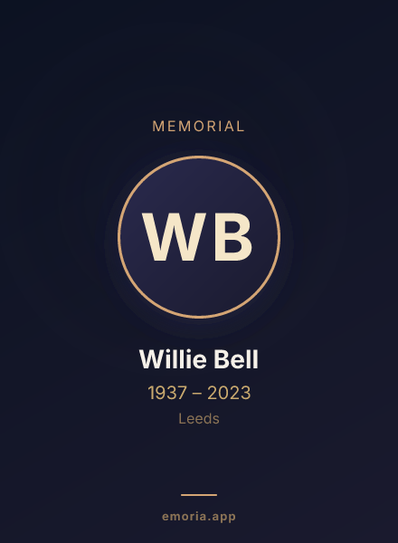 Memorial portrait of Willie Bell