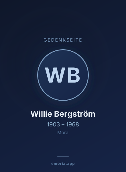 Gedenkportrait von Willie Bergström