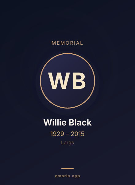 Memorial portrait of Willie Black