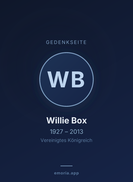 Gedenkportrait von Willie Box