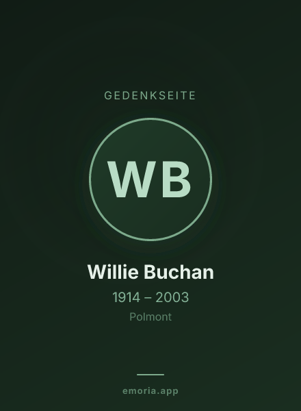 Gedenkportrait von Willie Buchan