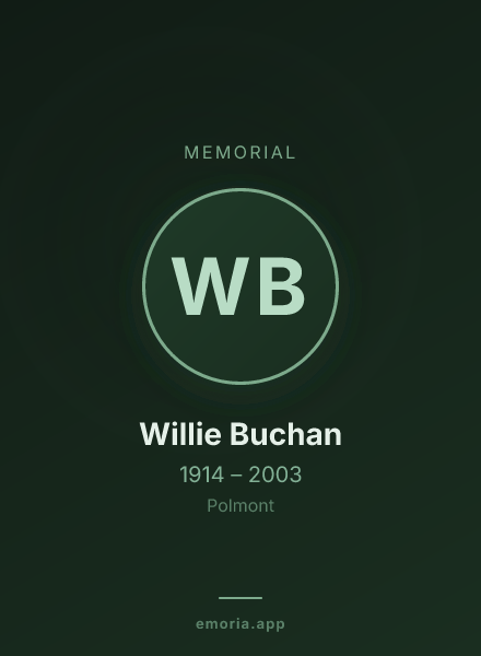 Memorial portrait of Willie Buchan