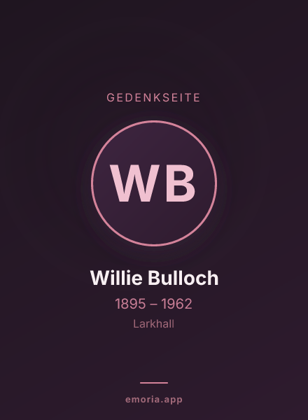 Gedenkportrait von Willie Bulloch