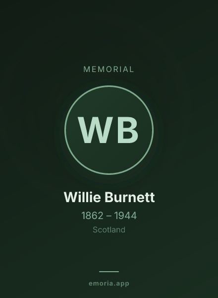 Memorial portrait of Willie Burnett
