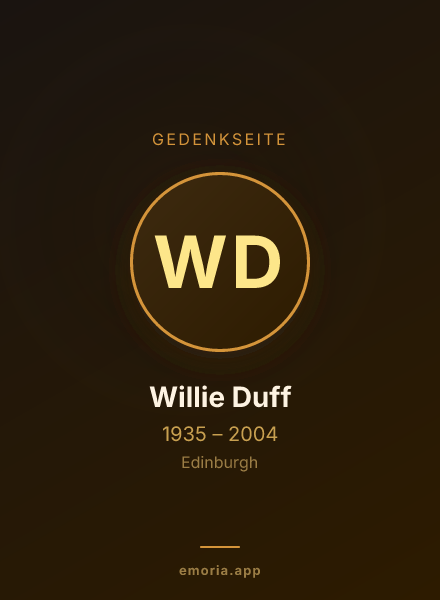 Gedenkportrait von Willie Duff