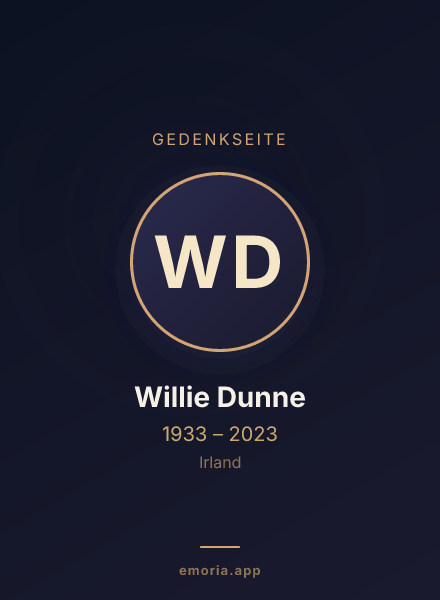 Gedenkportrait von Willie Dunne
