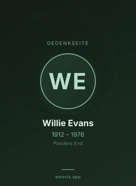 Gedenkportrait von Willie Evans