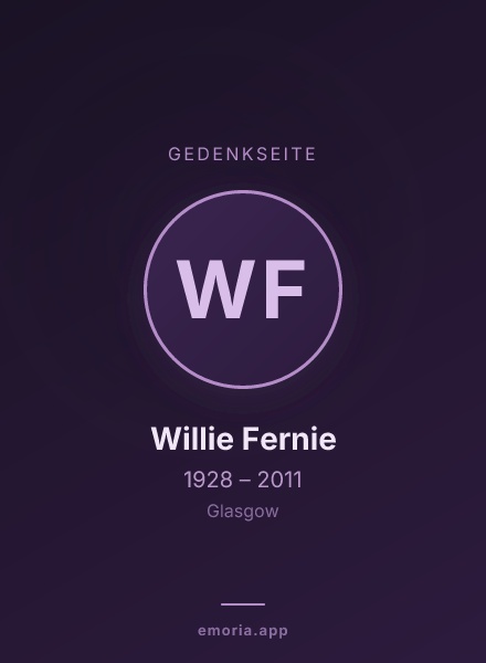 Gedenkportrait von Willie Fernie