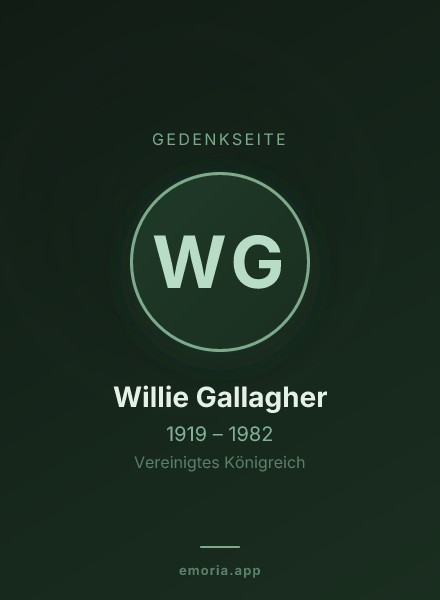 Gedenkportrait von Willie Gallagher
